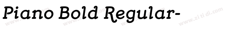 Piano Bold Regular字体转换